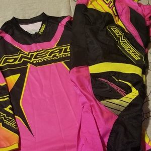 Ladies dirt bike riding set